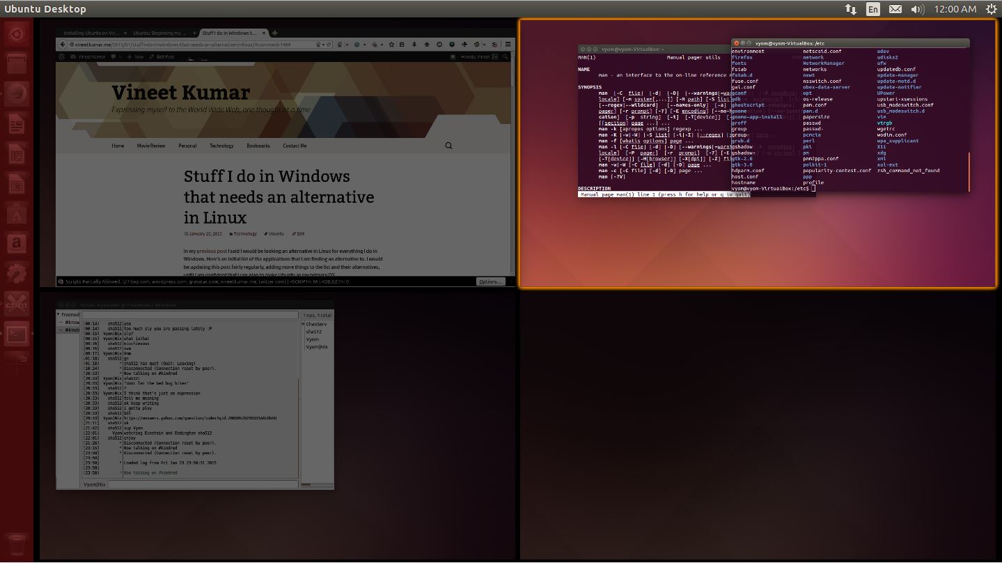 Workspaces in Ubuntu